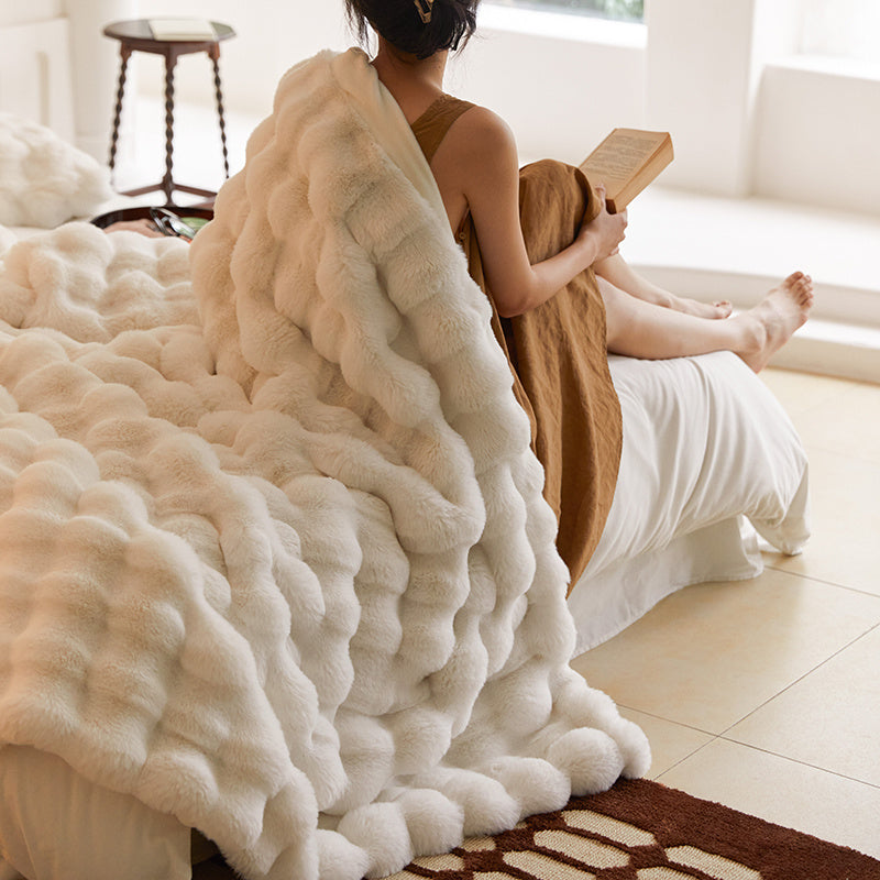 Thickened Toka Long Wool Casual Blanket