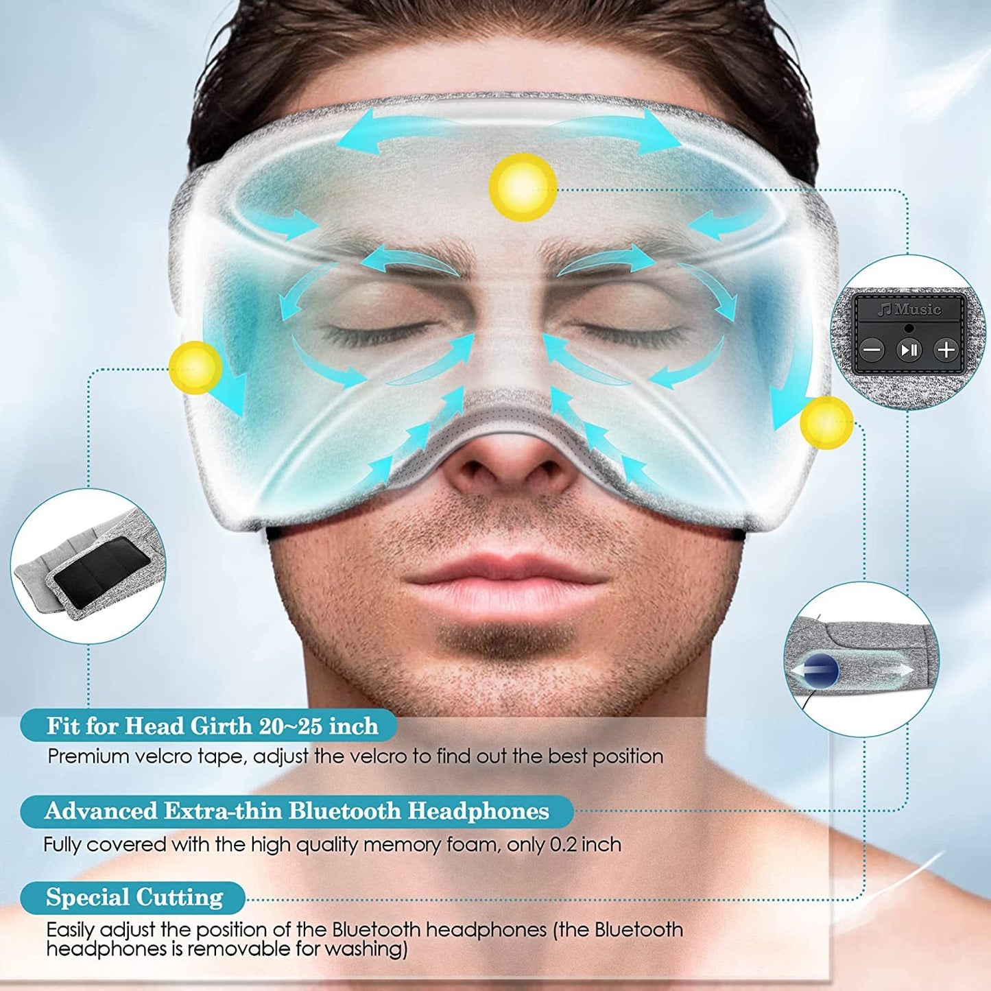 White Noise Bluetooth Sleep Eye Mask